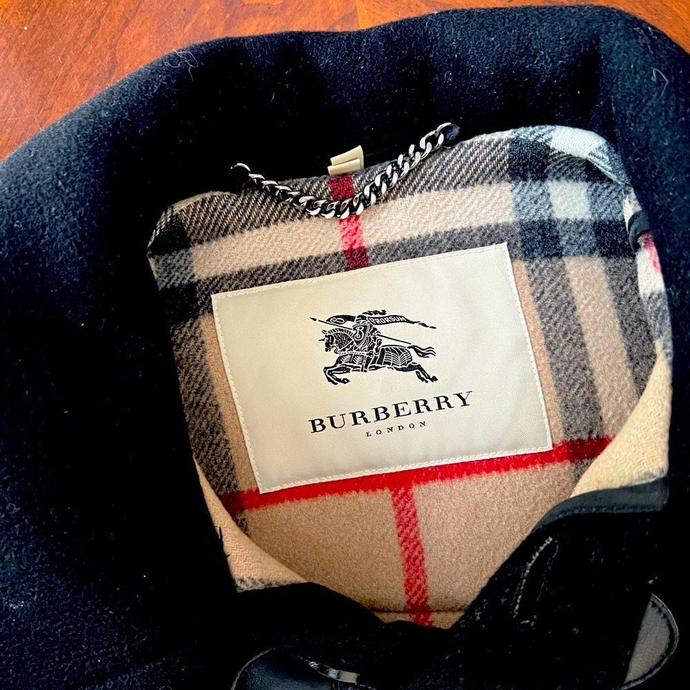 Burberry Check-Lined Wool Duffle Coast.  Size 54 UK / 44 US / L/XL